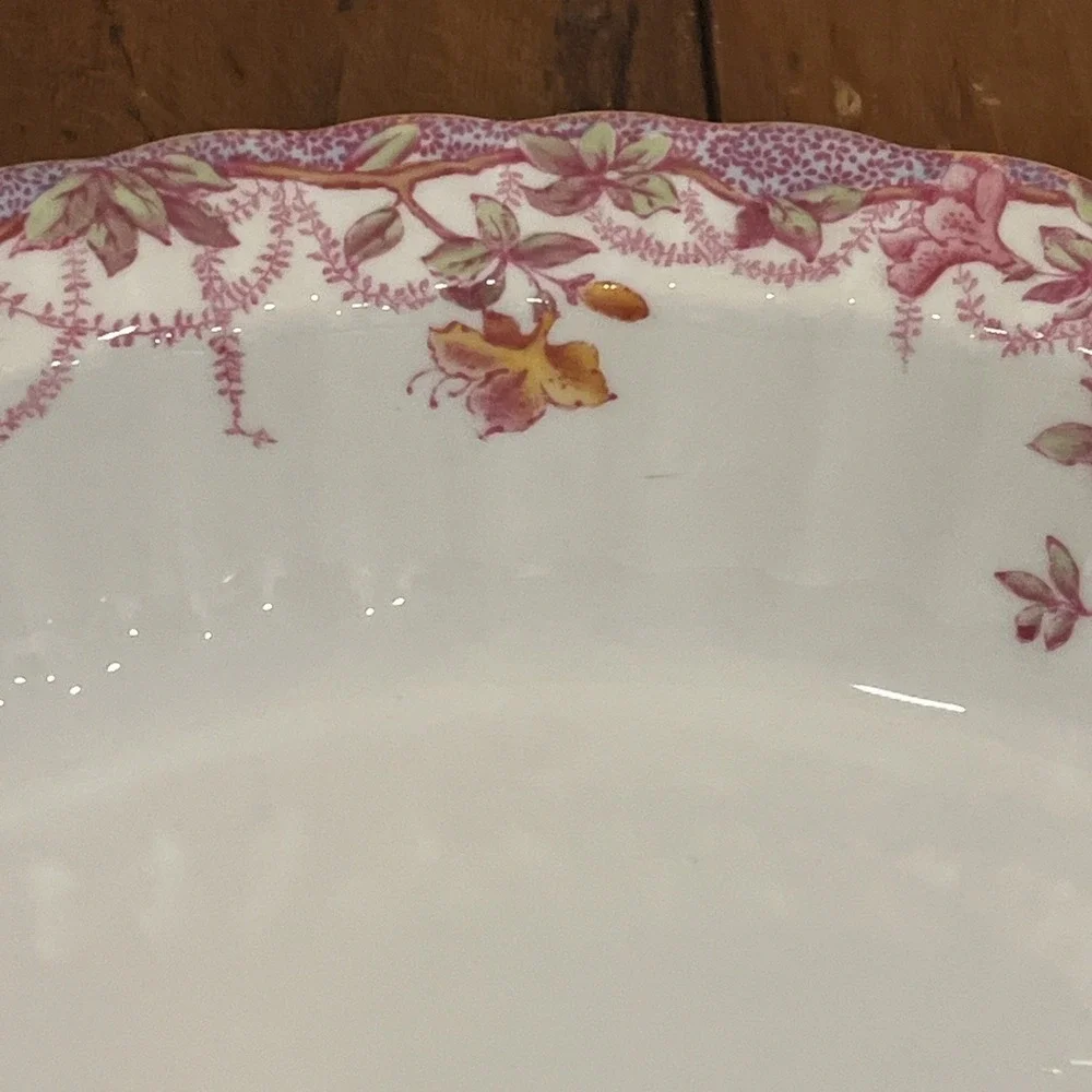 Spode IRENE Oval Vegetable Bowl 9 3/4 Inches Rare, Mint Condition Signed Stamped